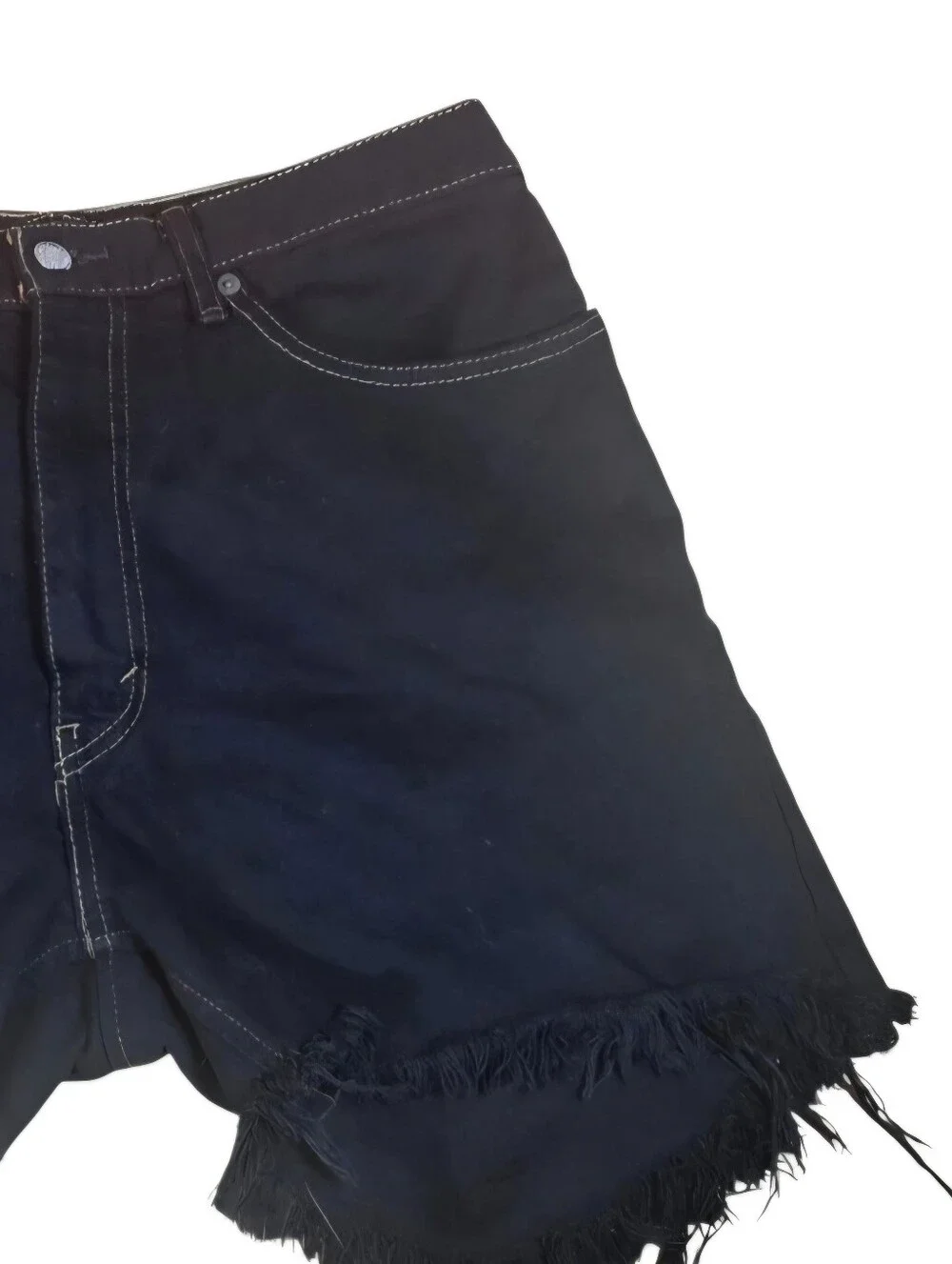 Nasty Gal Afterparty Reworked Levi’s Denim Shorts Black Size Large
